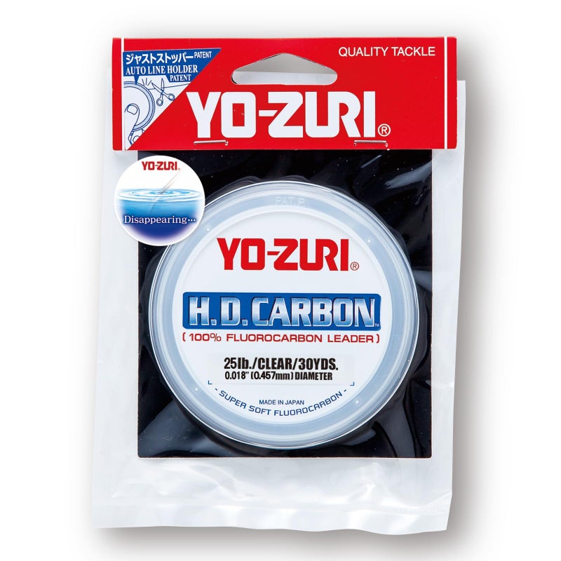 DUEL Yo-Zuri H.D. Carbon Fluorocarbon Leader Line, Clear, 25-Pound/30-Yard - Image 1